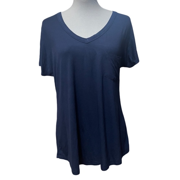 ⚠️4/$15⚠️NEW Honeydew Lounge Top Navy Size Medium PJ Pajama Pyjama - Picture 2 of 6